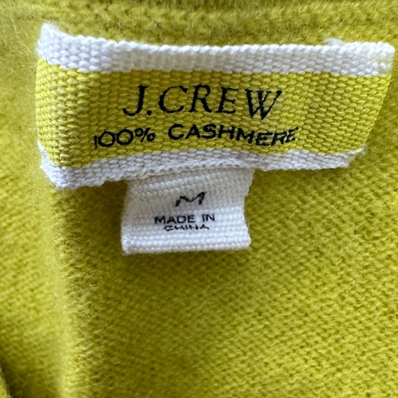 J. Crew Sweaters - J. Crew 100% cashmere Short Sleeve Sweater Tee burnished citron